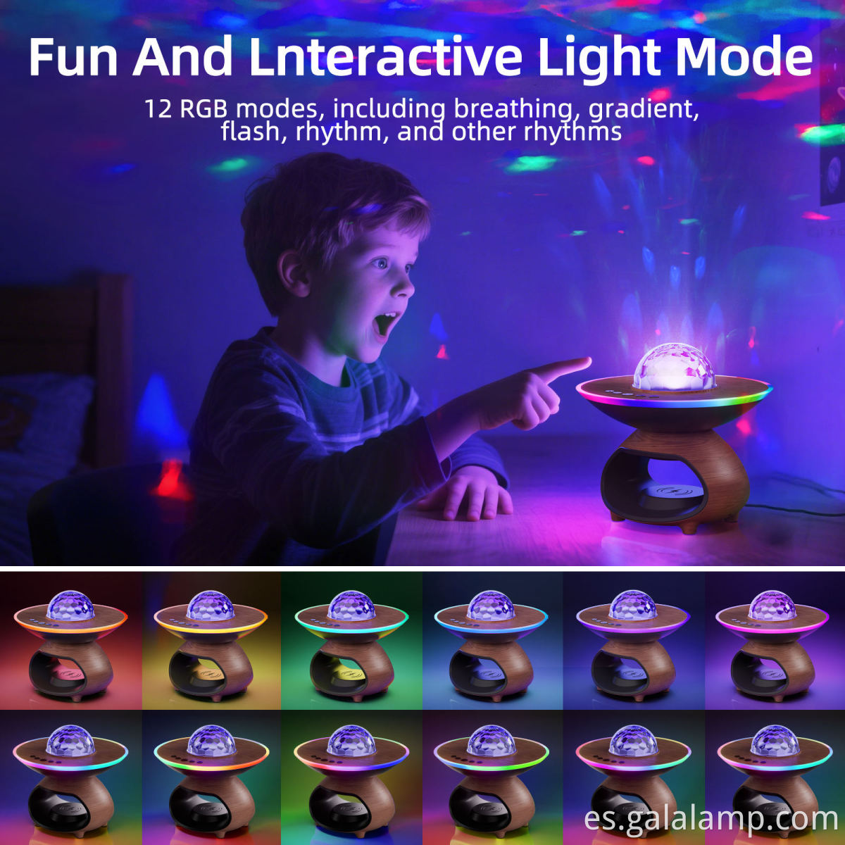 Magnetic Wireless Charging Projection Lamp